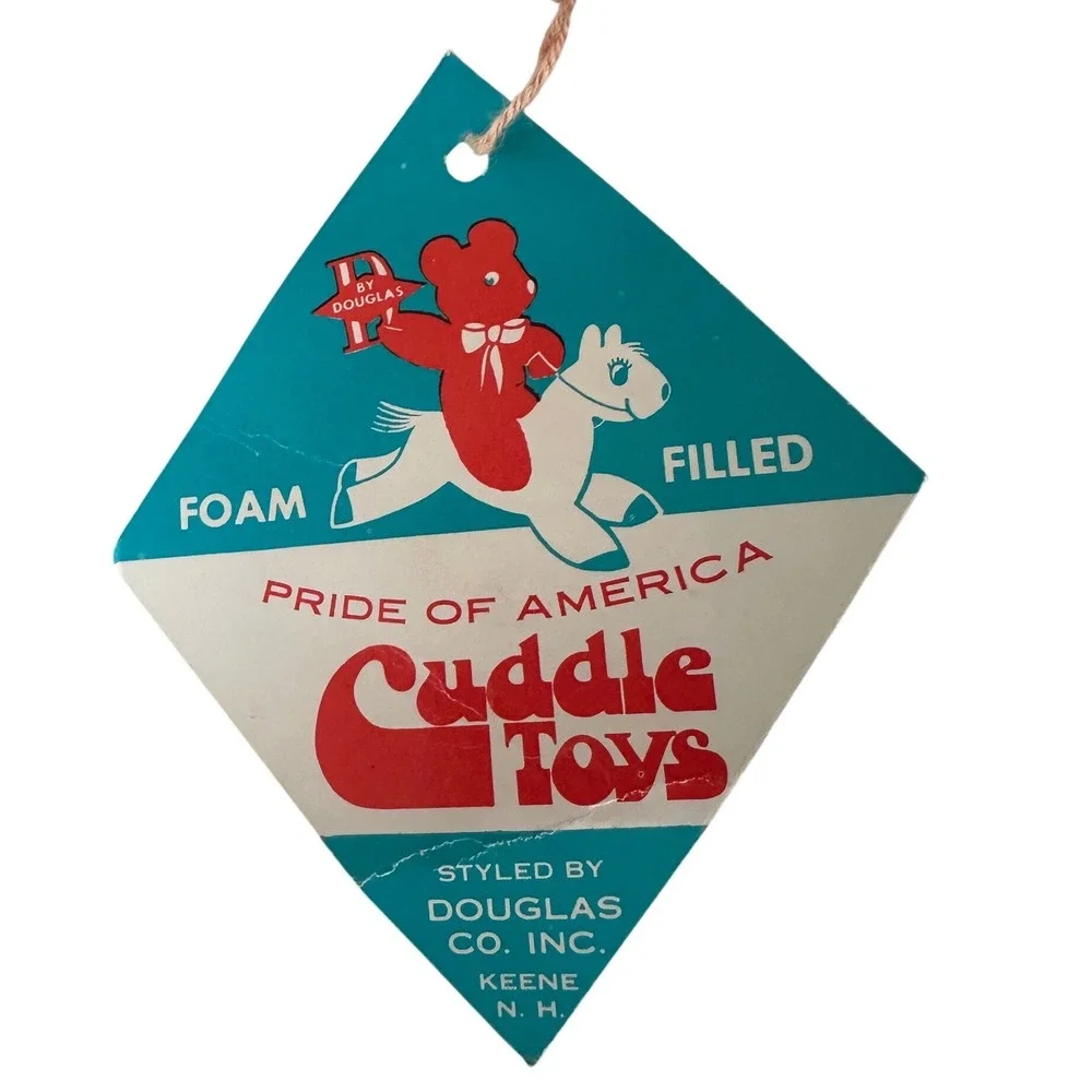 Vintage 1960s Douglas Cuddle Toys Raccoon Plush Pride of America Tagged